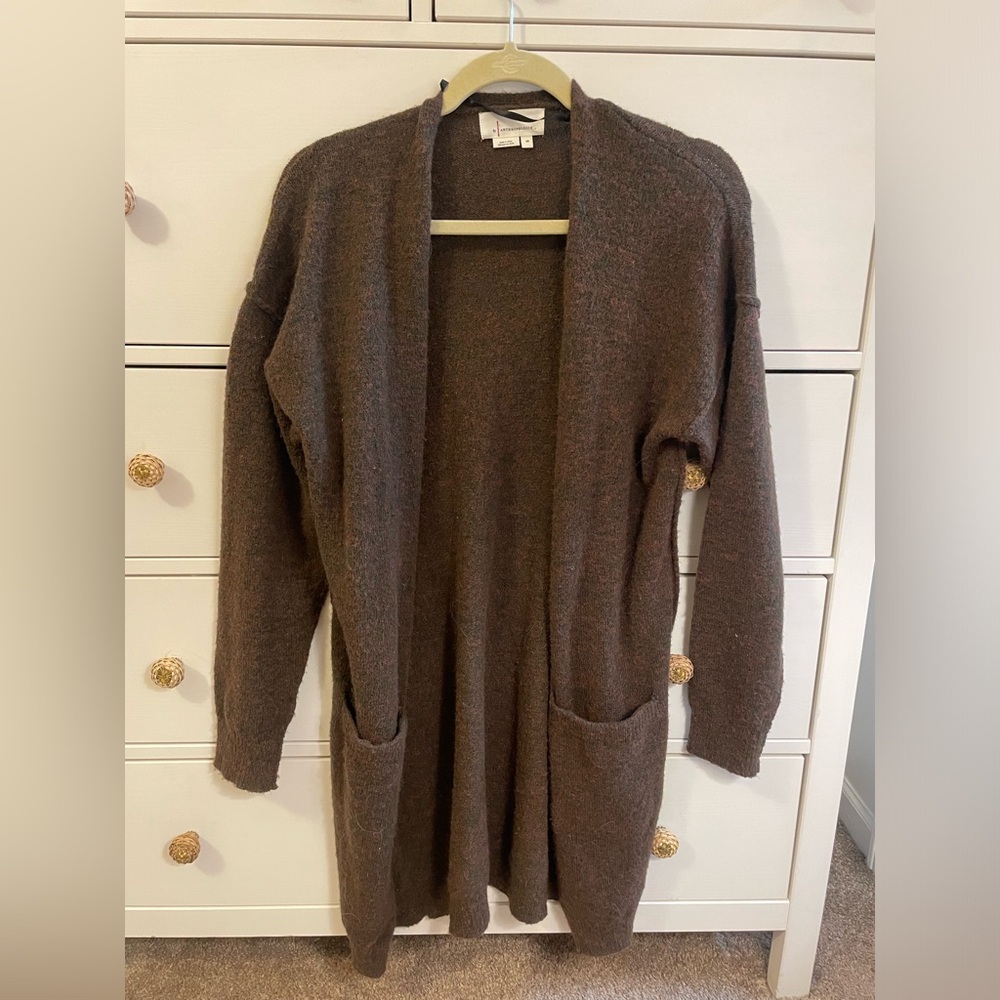 Hunter Green Anthropologie Cardigan